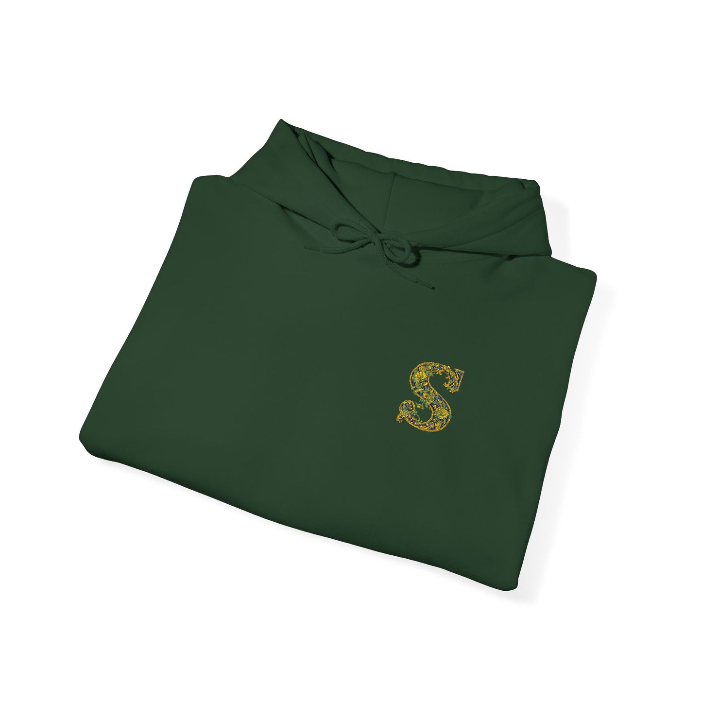 Floral S Initial Hoodie — Monogrammed Flower Letter Sweatshirt