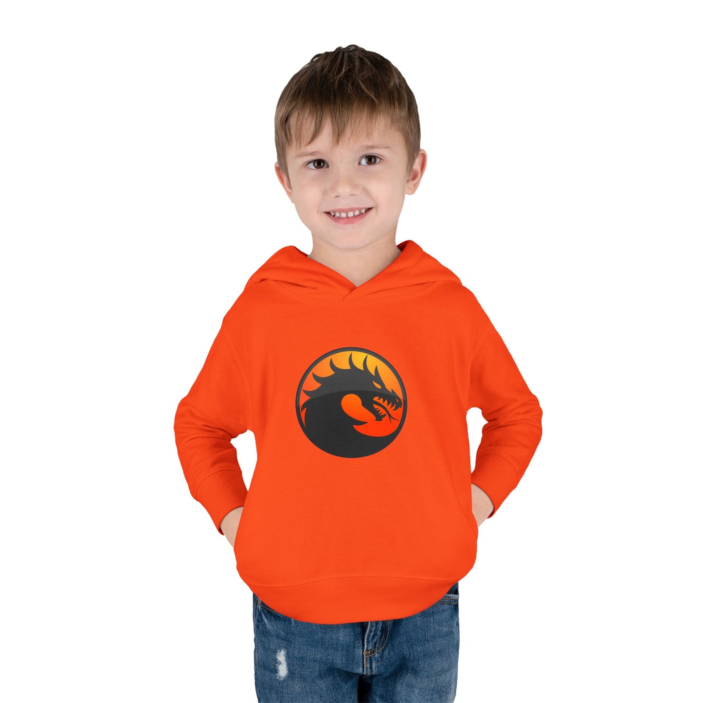 Toddler Fleece Hoodie with Dragon Design, Cozy Kids Pullover, Perfect for Playtime, Birthday Gift, Halloween Costume, Dragon Lover Apparel