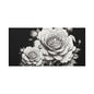 Monochrome Rose Canvas Print — Black & White Floral Wall Art