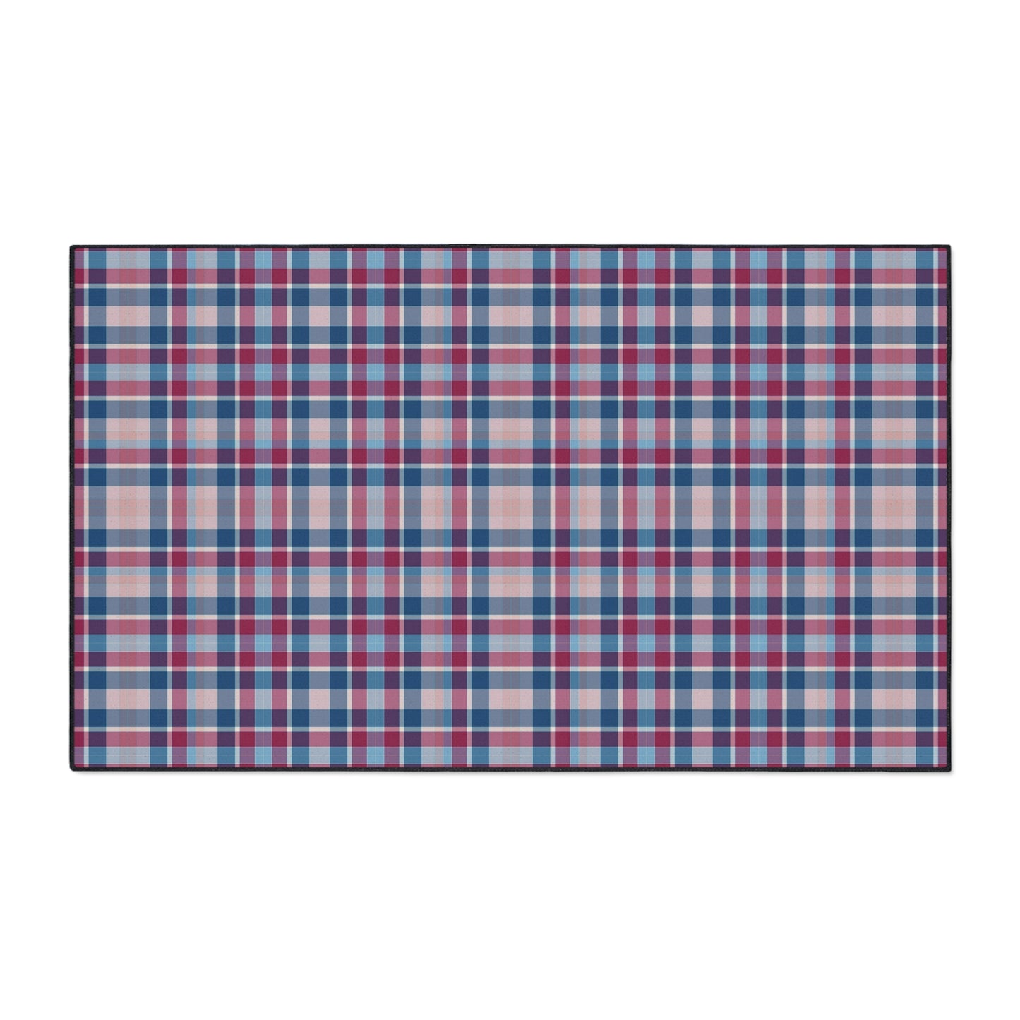 Plaid Heavy-Duty Floor Mat — Durable Non-Slip Rug for Entryway & Garage