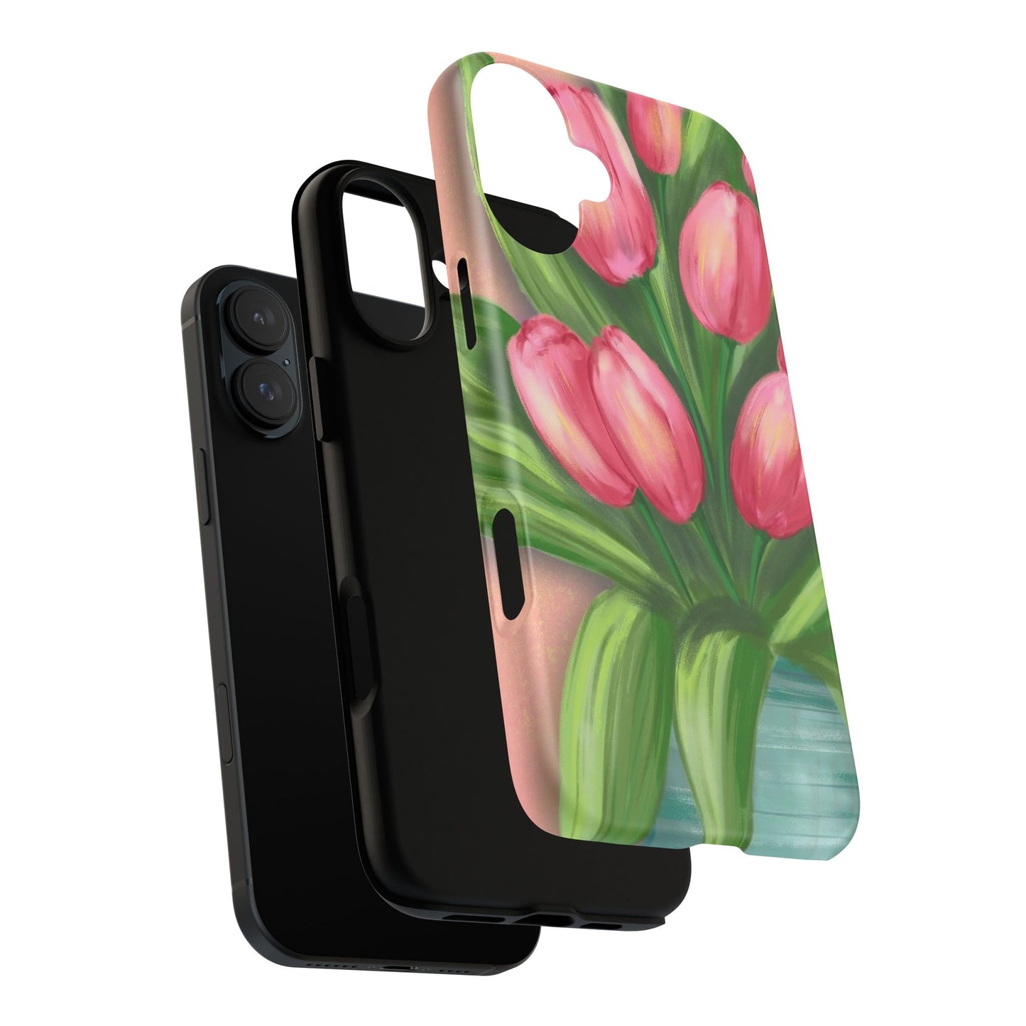 Floral Phone Case with Vibrant Tulips - Tough Cases for Garden Lovers, Spring Gifts, Nature Enthusiasts, Unique Gadget Accessories, [...]