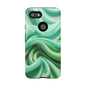 Stylish Phone Case, Tough Case, Green Abstract Design, Cell Phone Cover, Unique Gift, Trendy Accessory