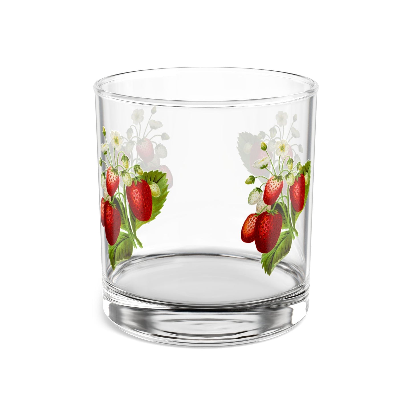 Strawberry Rocks Glass, 10oz | Perfect for Entertaining, Gifts, Summer Parties, Home Bar, and Special Occasions