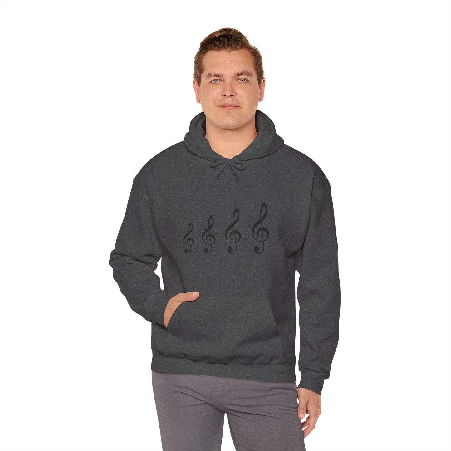 Treble Clef Hoodie – Minimal Music Note Graphic Sweatshirt for Musicians