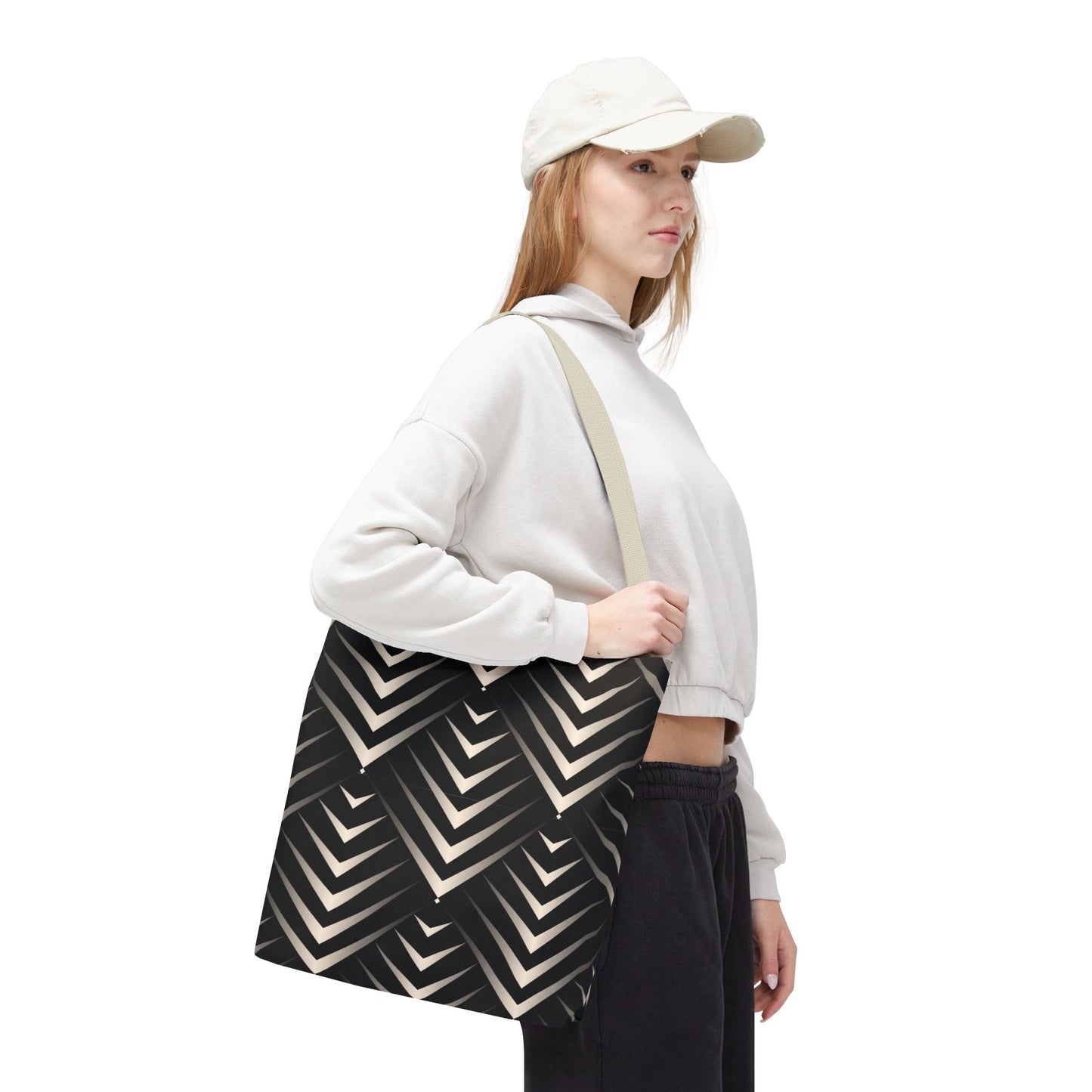 Chic Geometric Tote Bag, Stylish Everyday Bag, Reusable Shopping Tote, Eco-Friendly Gift, Fashion Accessory for All Occasions