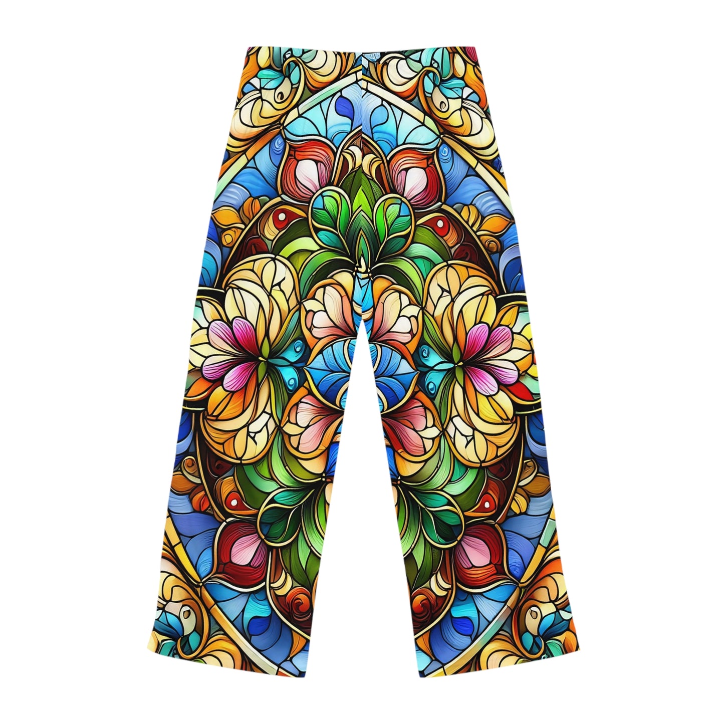 Vibrant Floral Women's Pajama Pants, Bohemian Sleepwear