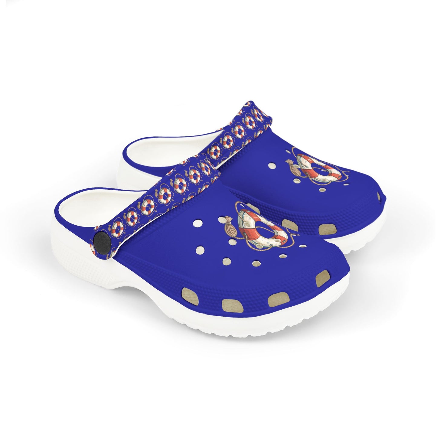 Nautical-Themed Kid's EVA Foam Clogs, Fun Summer Footwear, Waterproof Kids Shoes, Beach & Pool Accessory, Adorable Kids Footwear
