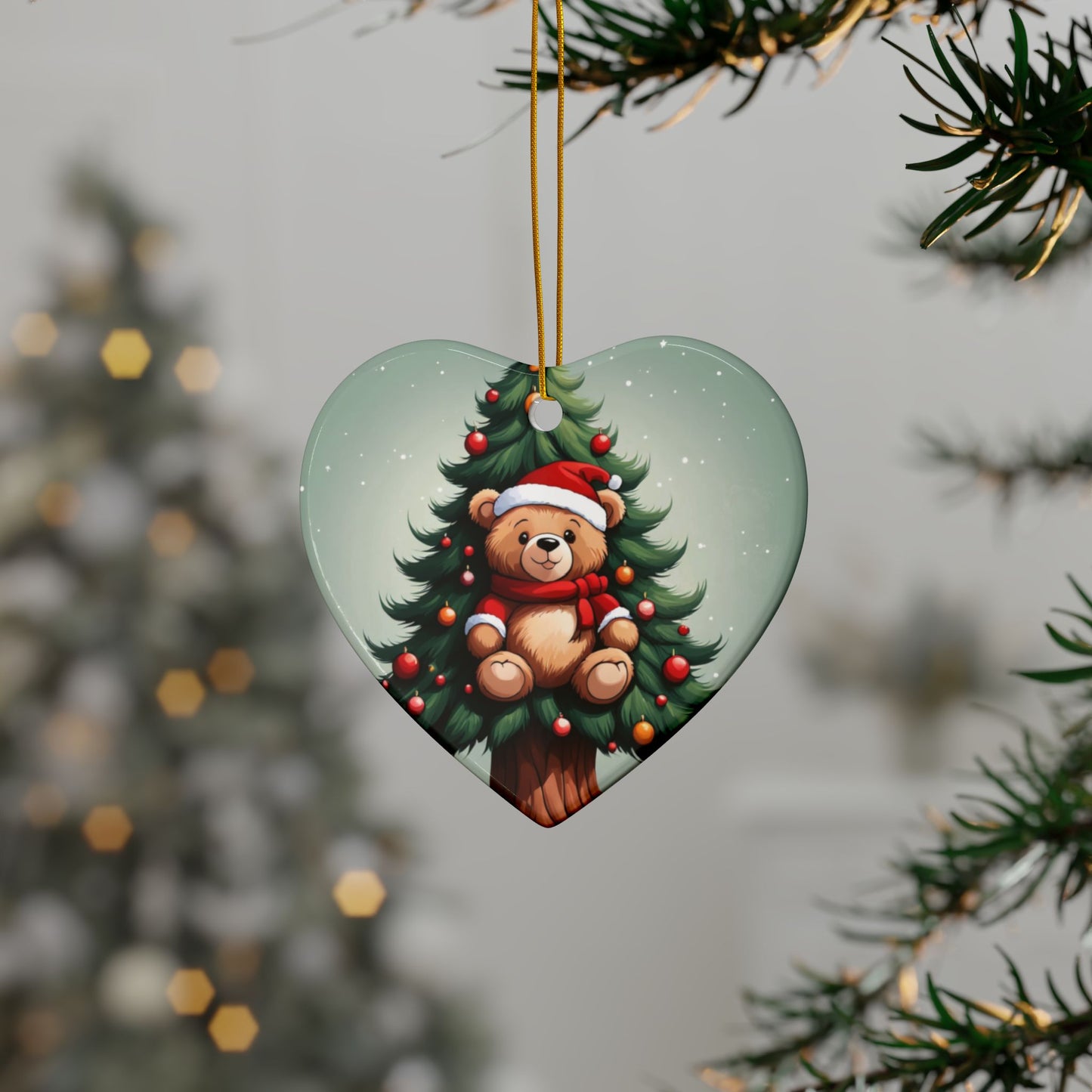 Ceramic Ornaments, 2-Side Print, (1pc, 3pcs, 5pcs, 10pcs)