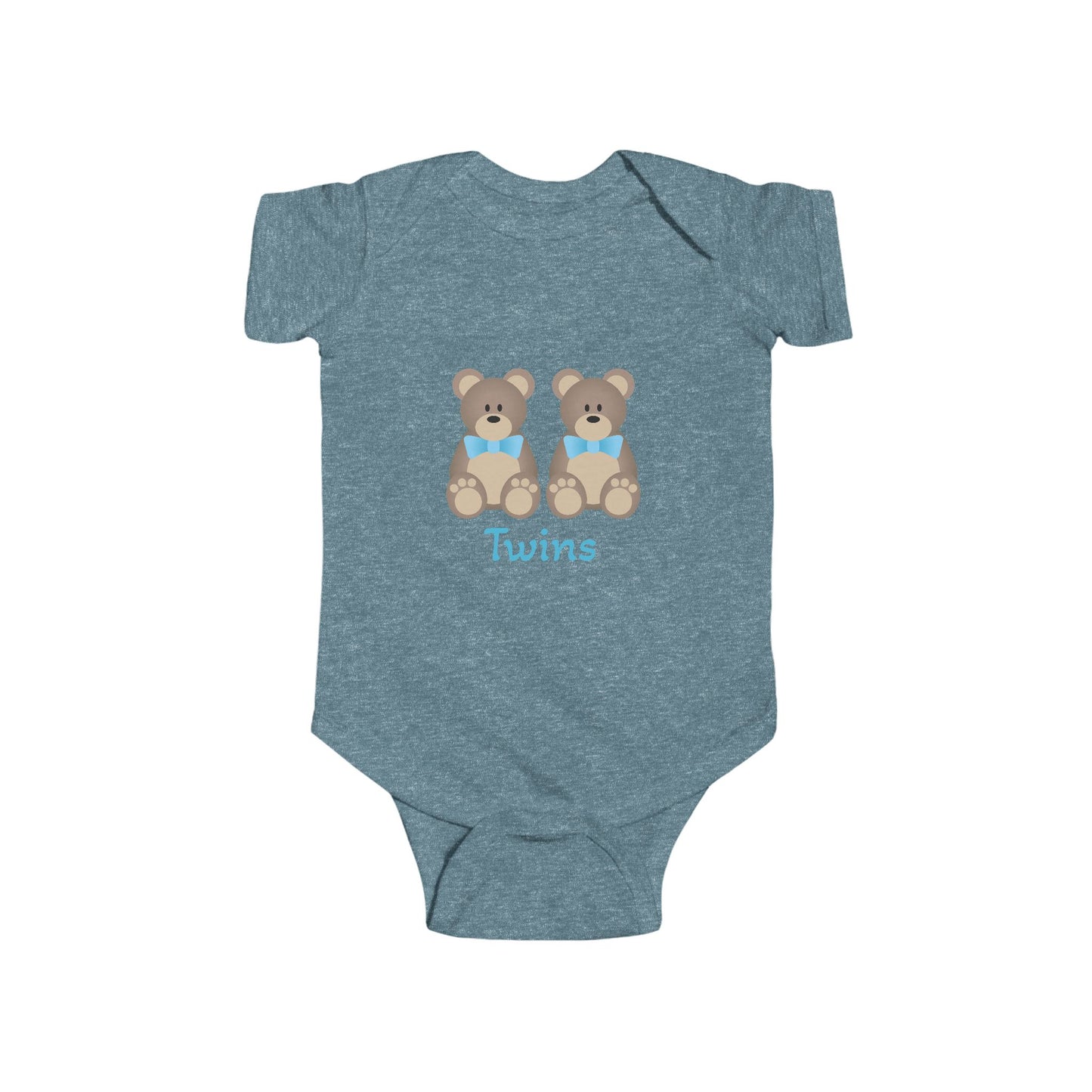 Twins Bear Baby Bodysuit, Cute Infant Onesie, Gift for Newborns, Baby Shower Present, Adorable Twins Outfit