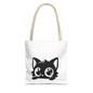 Adorable Cat Face Tote Bag | Cute Kitten Shopping Bag | Gift for Cat Lovers | Everyday Use | Eco-Friendly Accessory