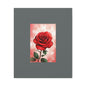 Red Rose Vertical Matte Canvas Print — Romantic Floral Wall Art