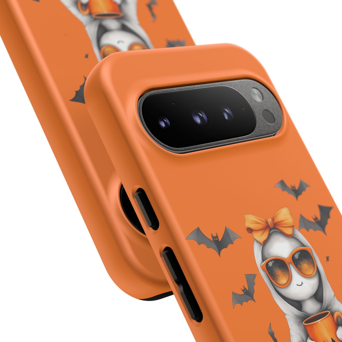 Halloween Ghost Phone Case, Cute Cat Ghost Case, Autumn Phone Cover, Spooky Season Gift, Trick or Treat Case