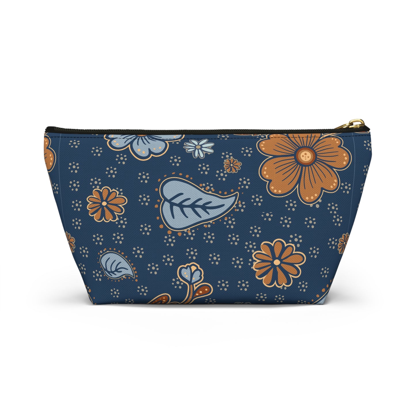 Floral Accessory Pouch, Makeup Bag, Travel Organizer, Gift for Her, Floral Print, T-bottom Pouch, Cosmetics Case