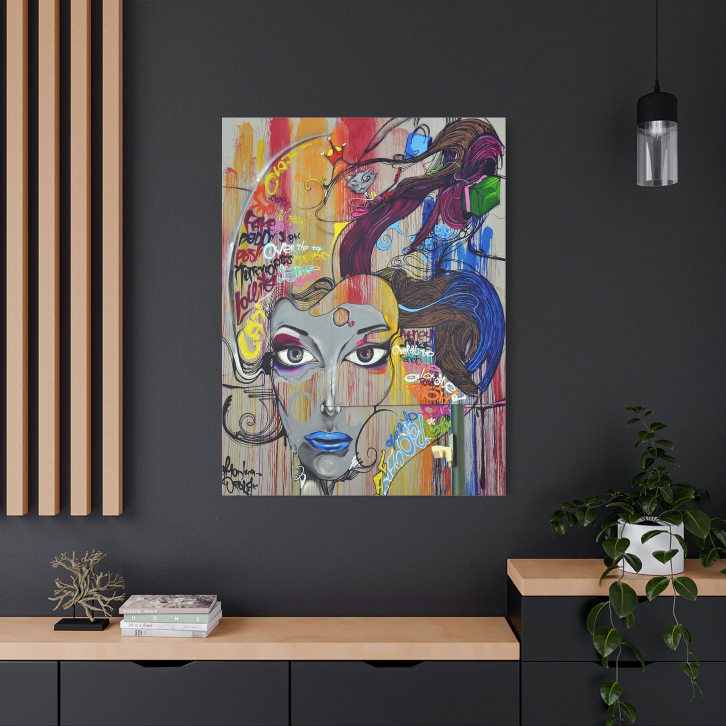 Colorful Graffiti Portrait Canvas