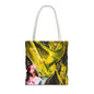 Vibrant Abstract Art Tote Bag, Colorful Reusable Shopper