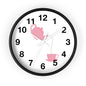Charming Teapot Wall Clock, Home Decor, Kitchen Gift, Cute Coffee Time, Tea Lover's Gift, Pink Polka Dot Design