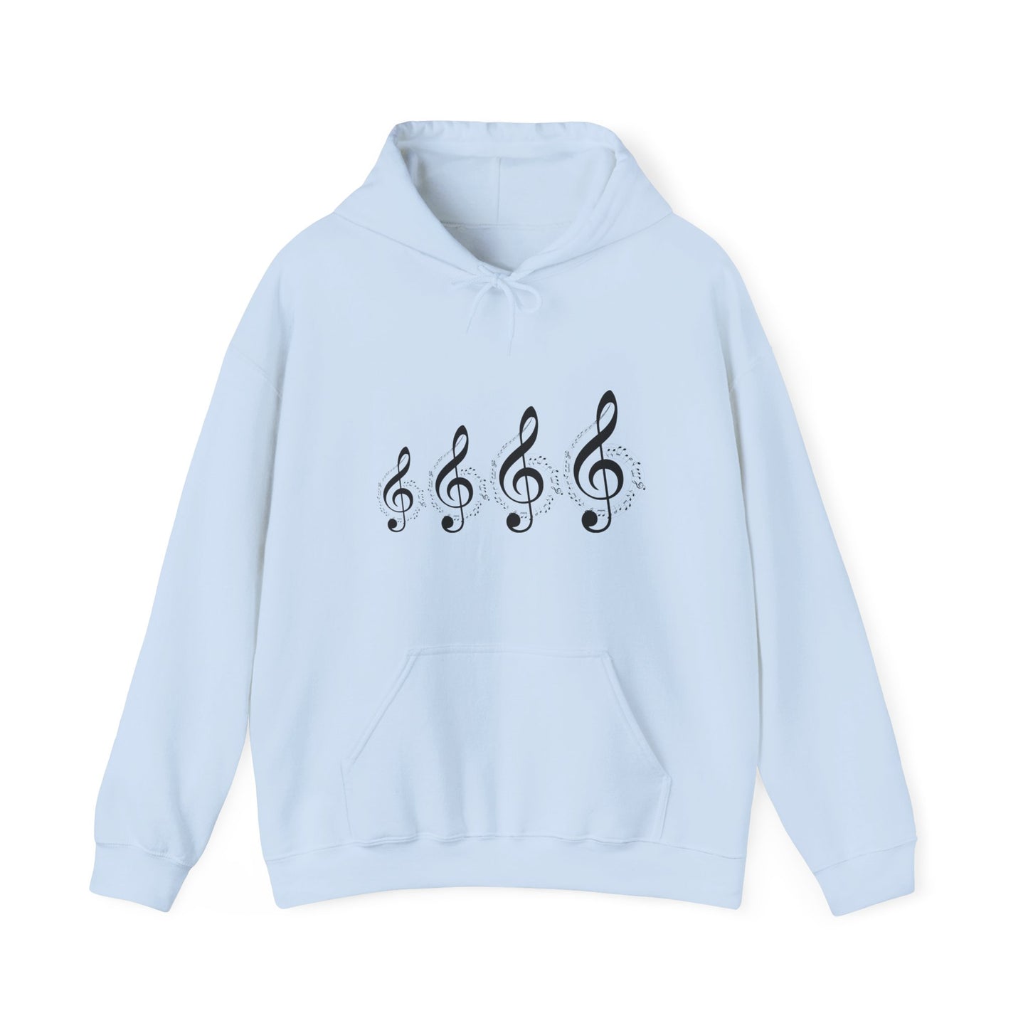 Treble Clef Hoodie – Minimal Music Note Graphic Sweatshirt for Musicians
