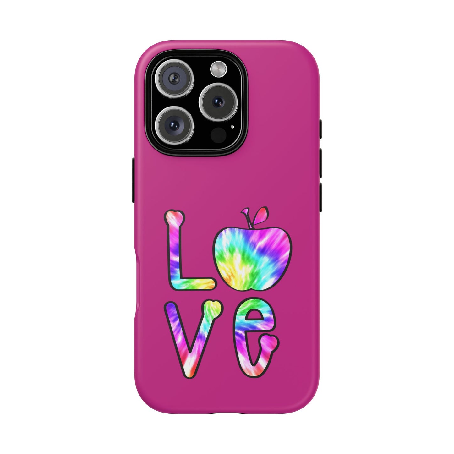 Colorful Love Phone Case, Tough Cases for iPhone, Cute Phone Accessory, Gift for Her, Summer Vibe Phone Cover