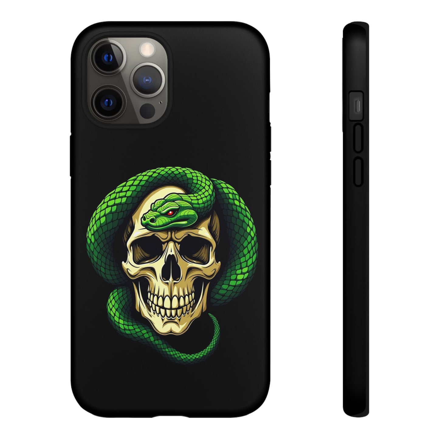 Skull & Snake Phone Case | Tough Cases, Protective Cover, Edgy Phone Accessories, Gothic Gift, Halloween Decor