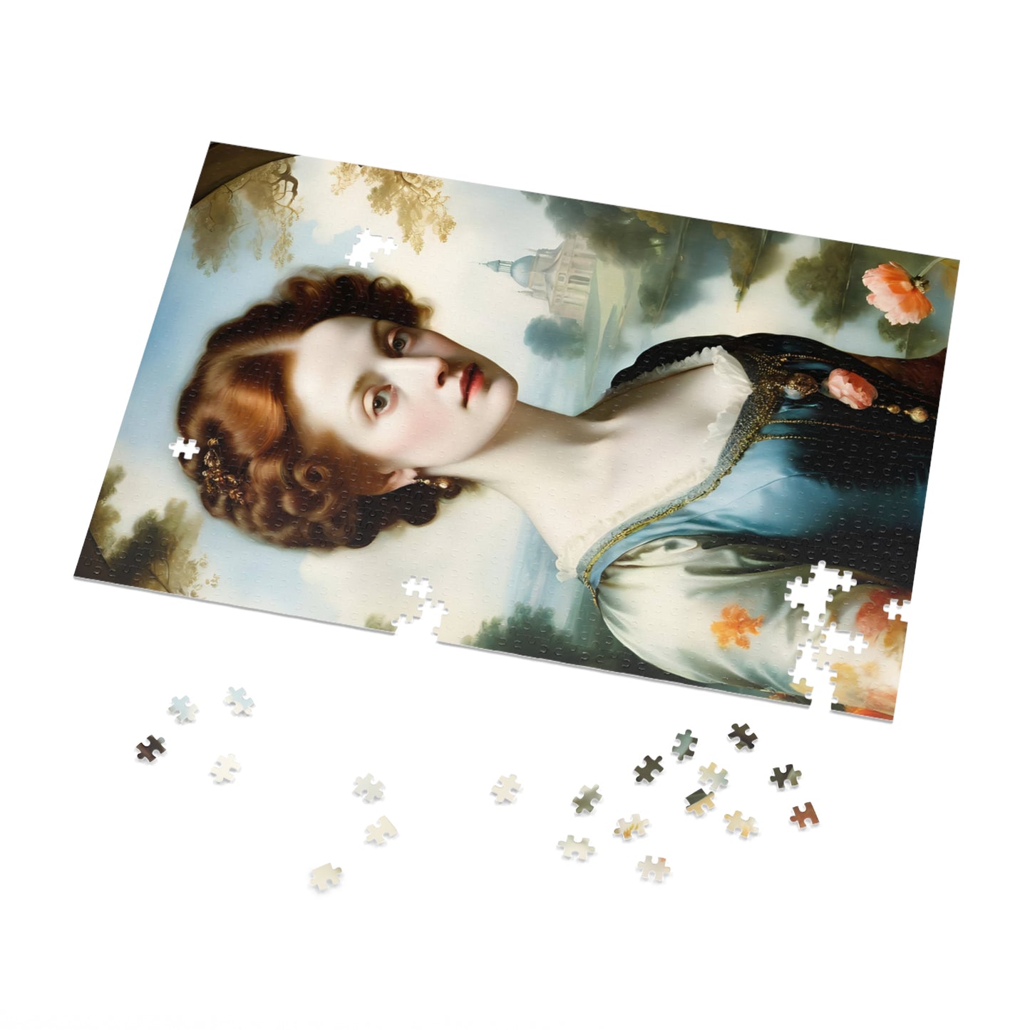 Vintage Art Jigsaw Puzzle with Tin, Classic Artwork, Engaging Family Activity, Collectible Gaming Puzzle, Unique Gift Idea, Relaxing Hobby