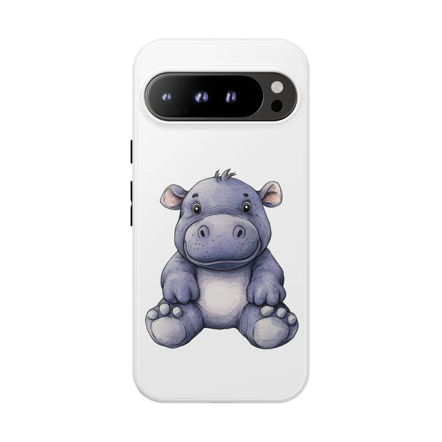 Cute Hippo Phone Case, Unique Tough Cases, Animal Lover Gift, Cute Animal Design, Baby Animal Phone Accessory