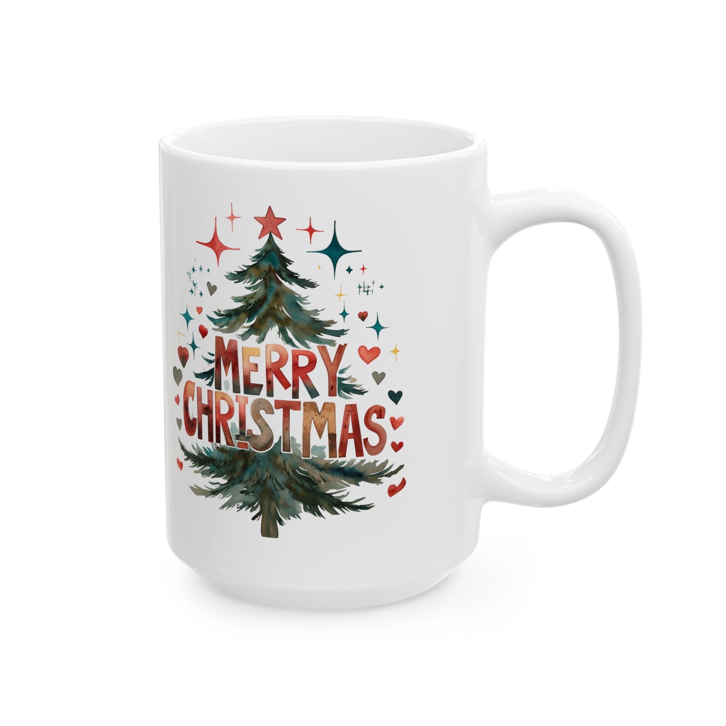 Festive Christmas Mug, Holiday Gift, Hot Cocoa Cup, Merry Christmas Beverage Container, Winter Decor, Family Gatherings