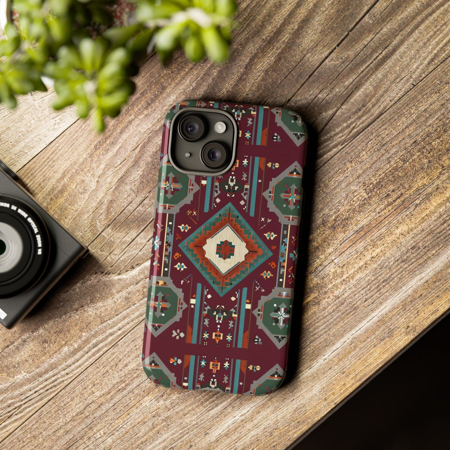 Tribal Pattern Phone Case - Boho Chic, Tough Durable Cover, Stylish Tech Accessory, Gift for Him/Her, Festival Essentials