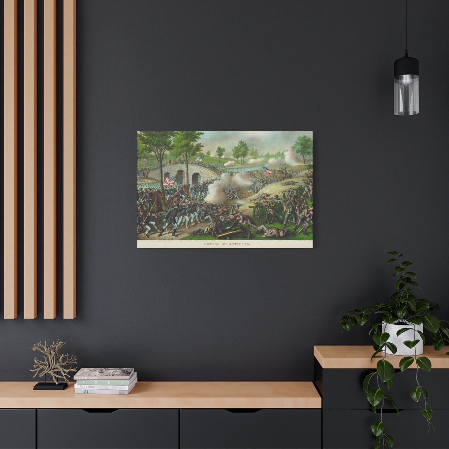 Antietam Battle Canvas Print — Civil War Historical Wall Art (Matte Stretched)
