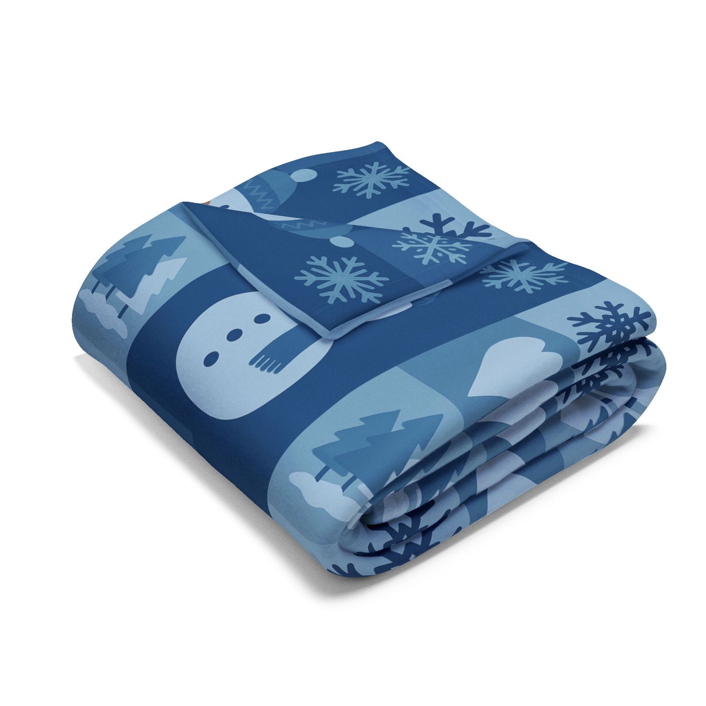 Cozy Snowman Fleece Blanket - Winter Decor, Holiday Gift, Couch Cover, Christmas Throw, Plush Blanket
