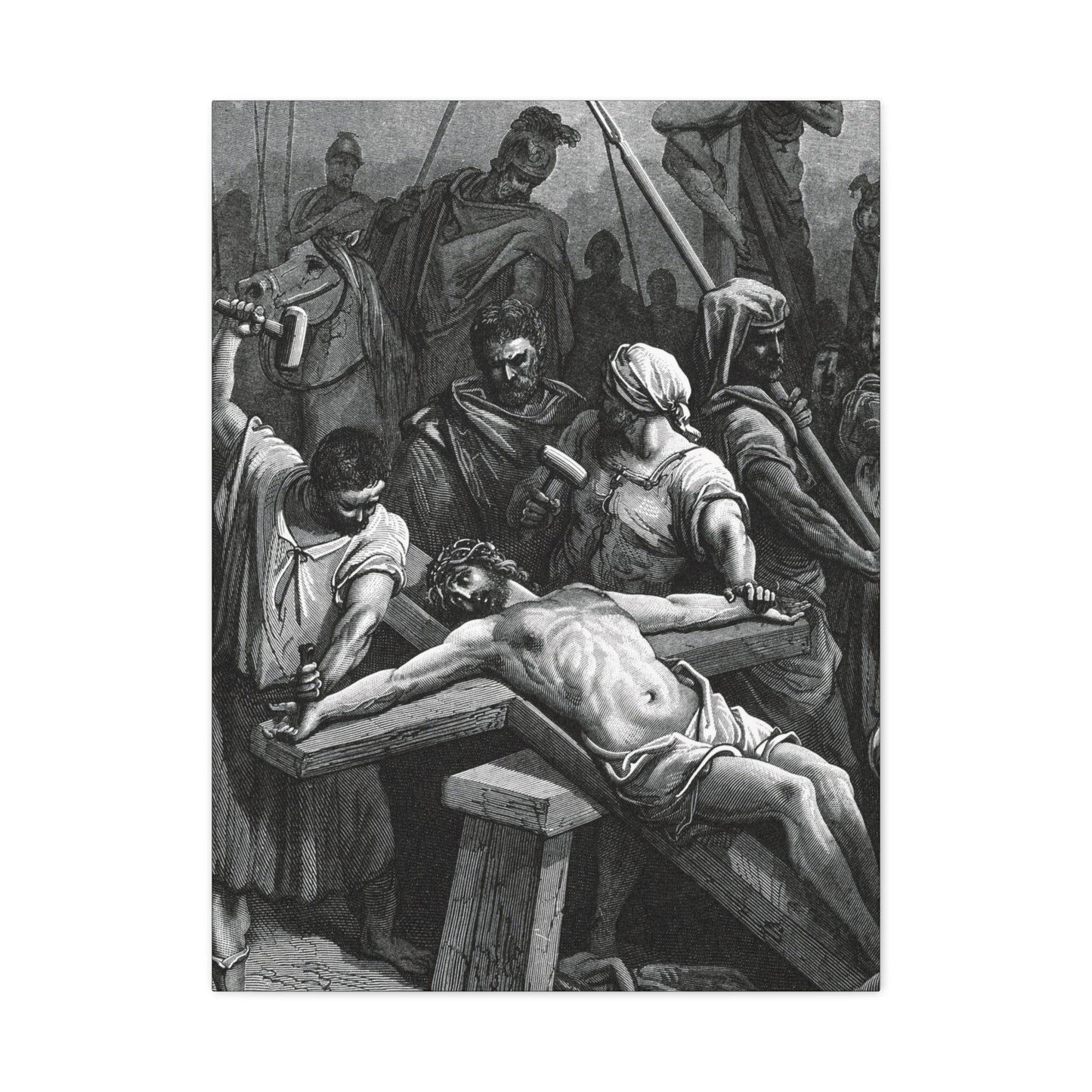 Crucifixion Art Matte Canvas Print – Stretched Religious Wall Decor