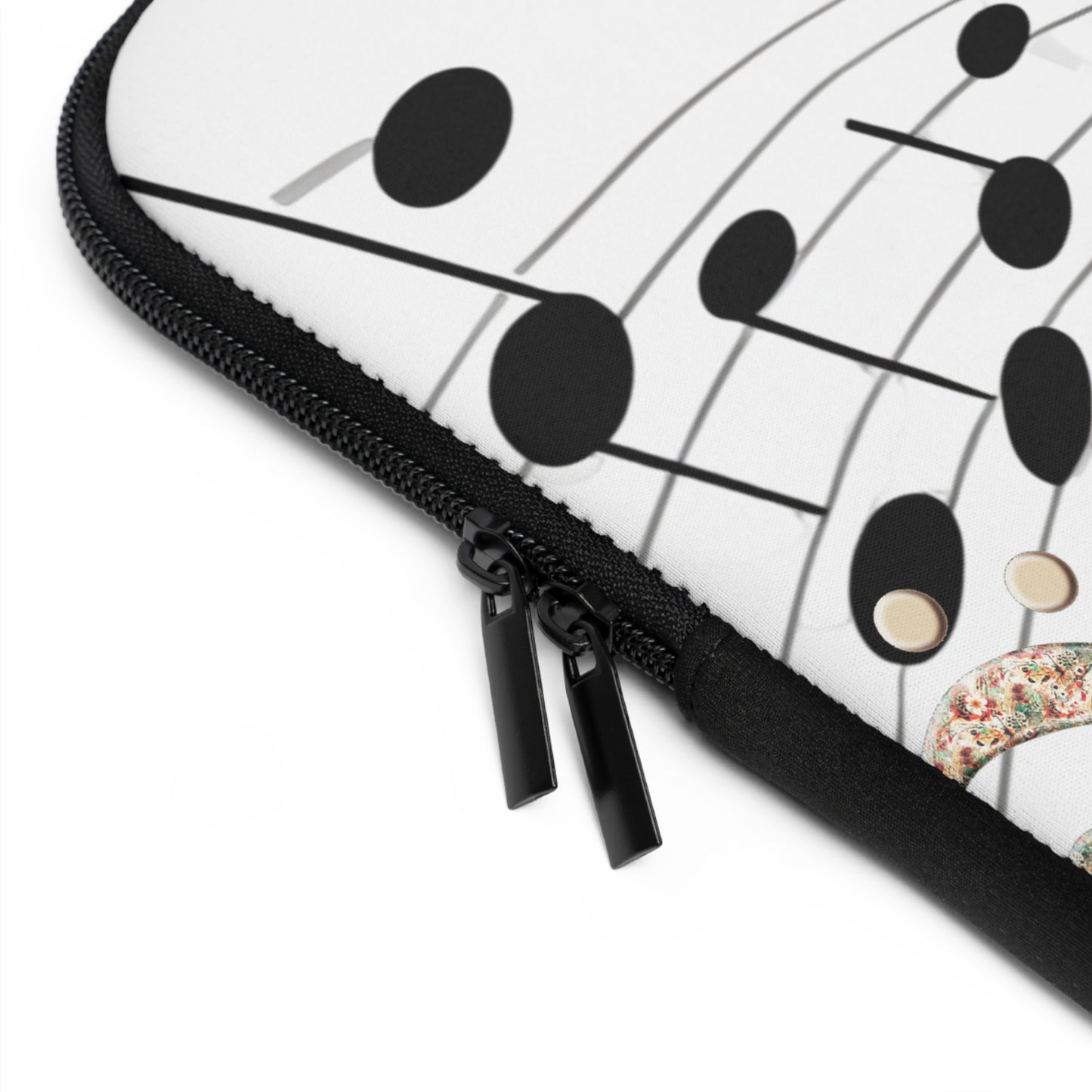 Musical Notes Laptop Sleeve | Perfect Gift for Music Lovers, Stylish Tech Accessory, Holiday Gift, Decor for Home Office, Music-Themed