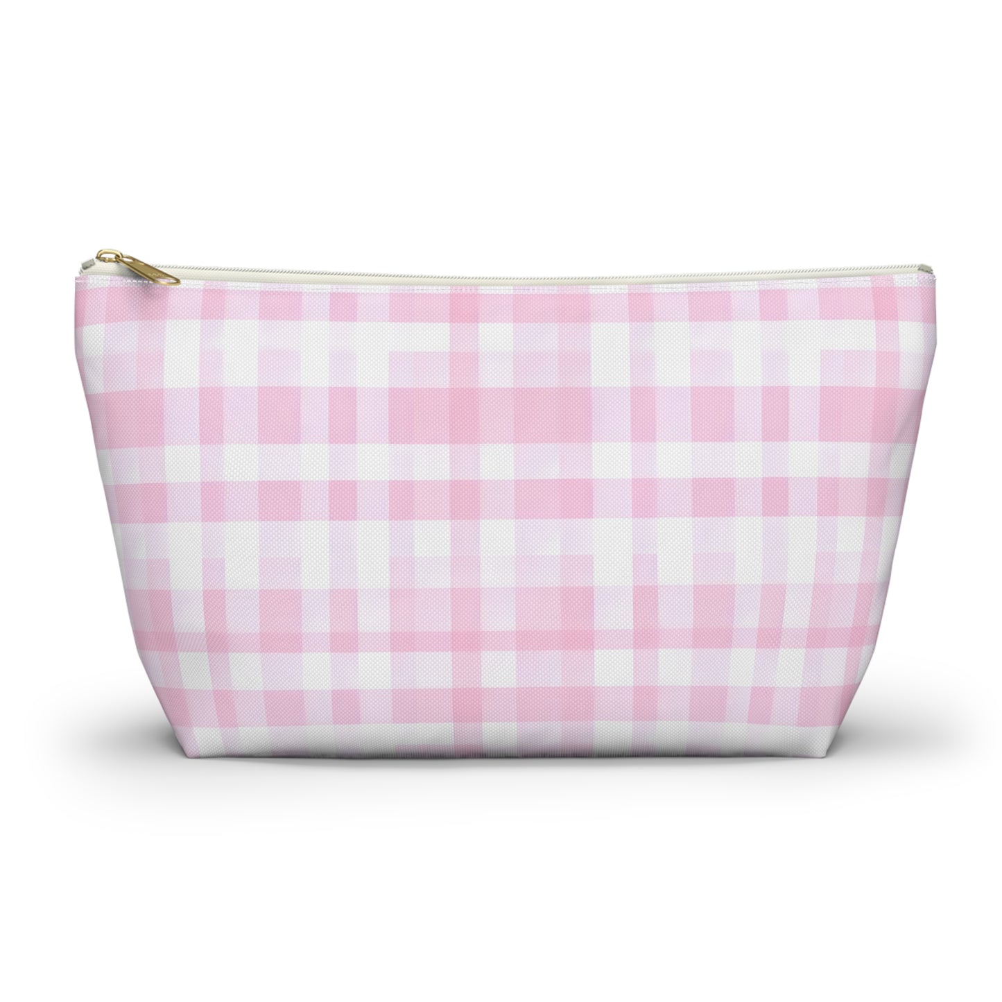 Chic Pink Plaid Accessory Pouch | Makeup Bag, Travel Organizer, Toiletry Case, Gift for Her, Cute Storage Solution