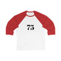 Stylish Unisex Baseball Tee, Casual Tee for Sports Lovers, 75 Graphic Shirt