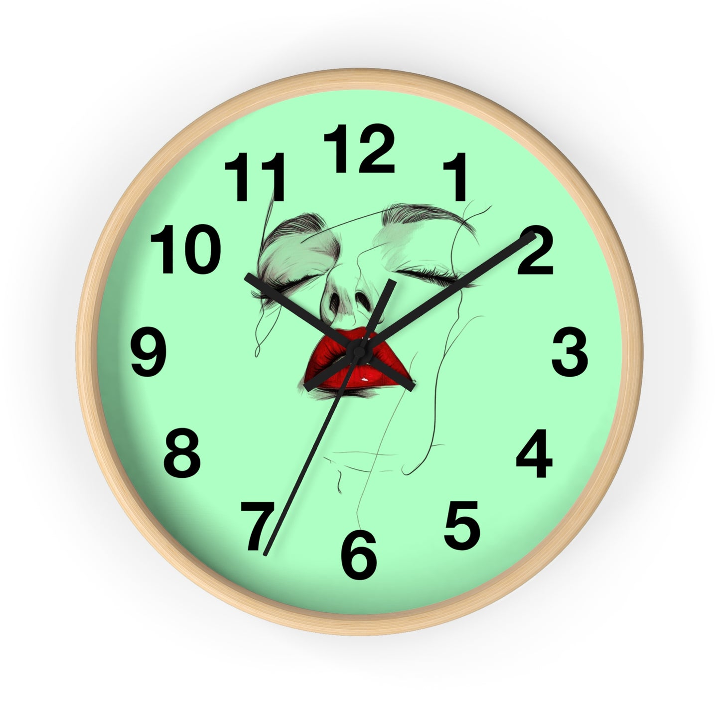 Artistic Lips Wall Clock, Modern Decor, Home Accent, Unique Gift, Stylish Wall Art, Boho Living Space