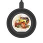 Wireless Charging Pad — Vintage Yellow Hot Rod Design