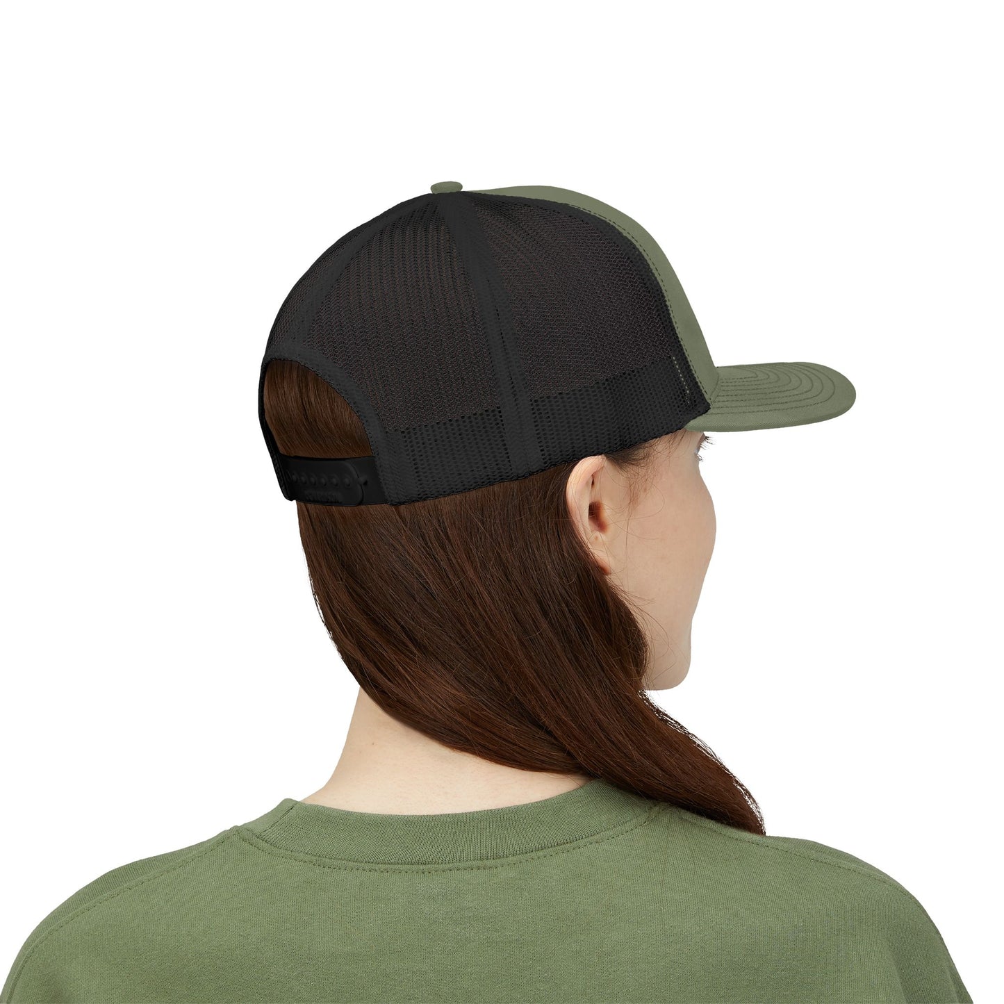 Don’t Look Back Snapback Trucker Cap — Retro Rainbow Embroidered Hat
