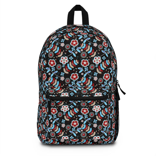 Floral Pattern Backpack - Stylish School Bag, Travel Backpack, Student Backpack, Gift for Her, Floral Design