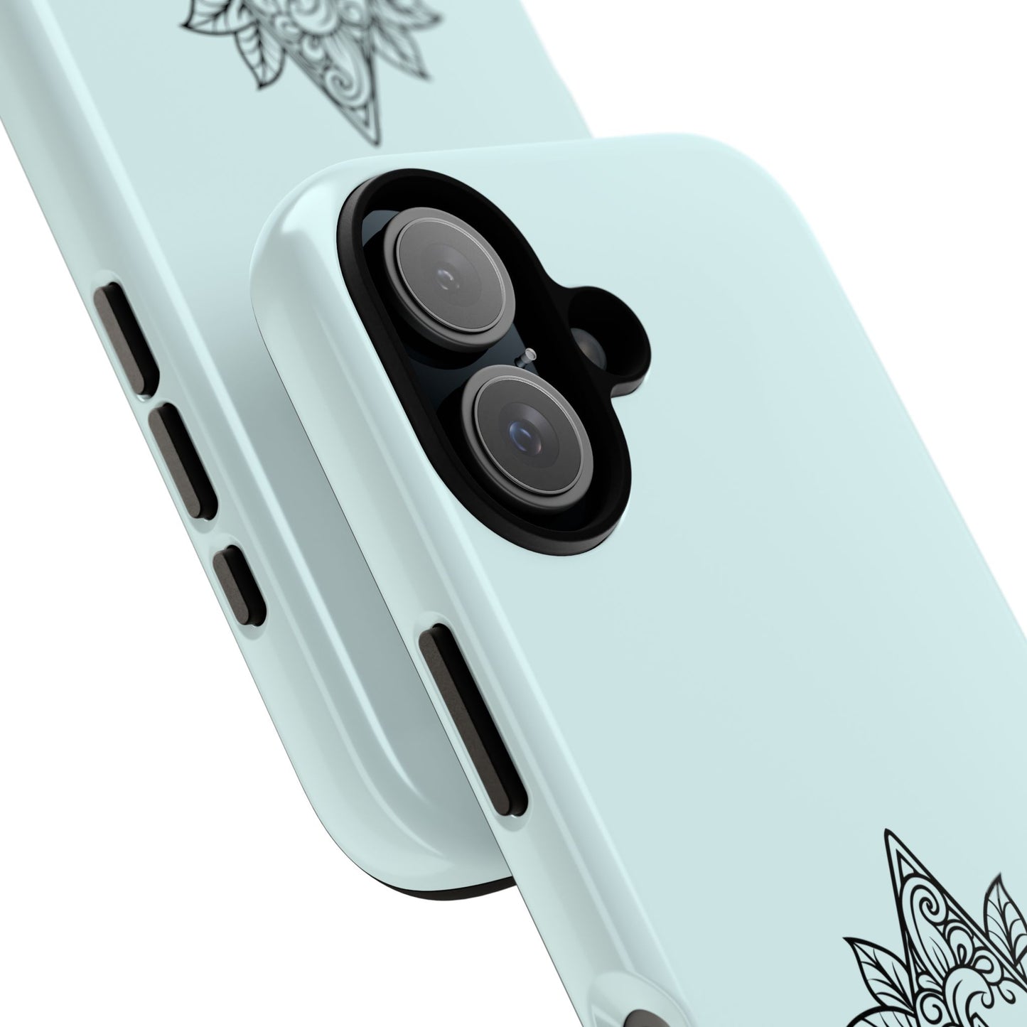 Personalized Tough Phone Case, Floral Monogram Cell Phone Cover, Custom Protective Case, Unique Gift, Birthday, Graduation