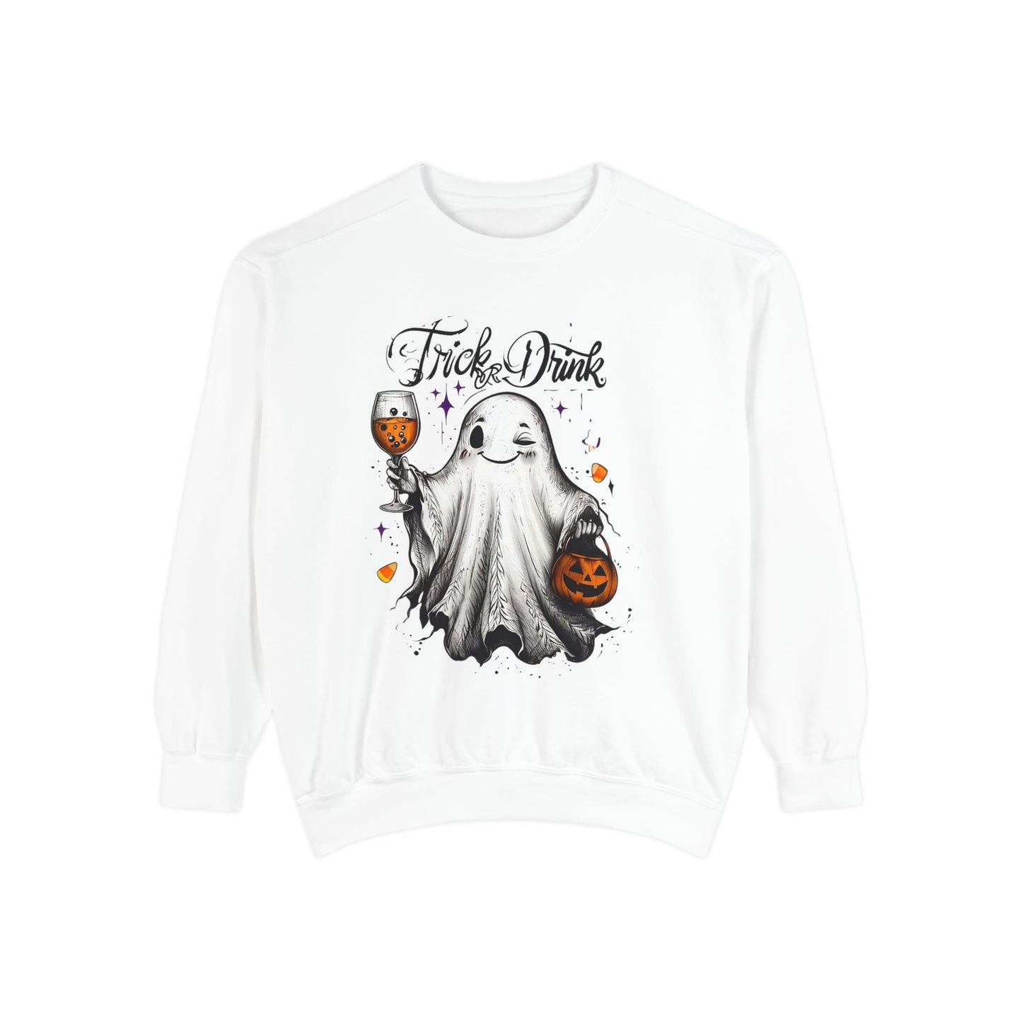 Spooky Ghost Sweatshirt | Trick or Treat Apparel, Halloween Gift, Cozy Unisex Top, Fall Fashion, Casual Wear