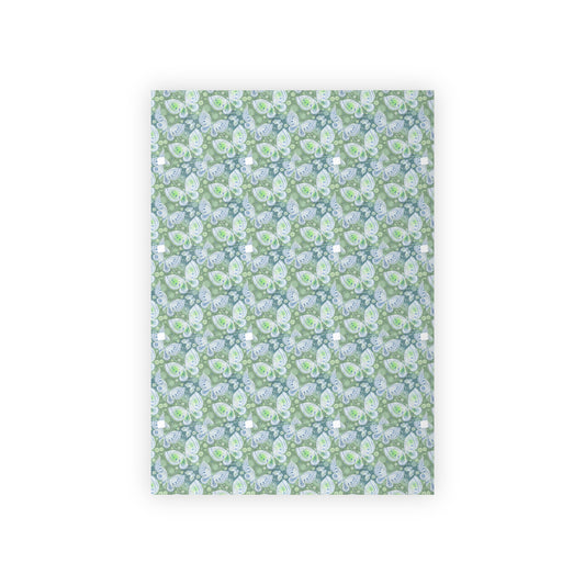 Whimsical Floral Gift Wrapping Paper Roll, Eco-Friendly Wrap, Birthday, Holiday Gifts, Party Supplies, Decorative Wrap, Green Floral Design