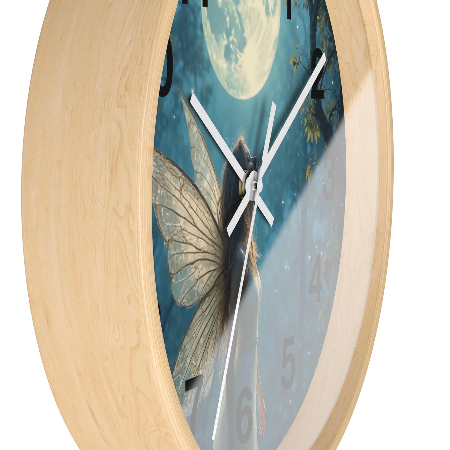 Moonlit Fairy Wall Clock, Enchanting Home Decor, Whimsical Timepiece, Fantasy Decor, Magical Fairy Clock, Gifts for Dreamers