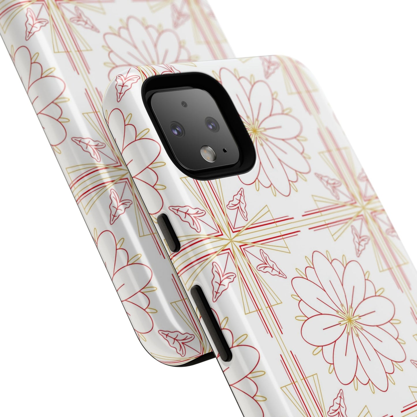 Floral Pattern Phone Case - Stylish Tough Case, Flower Design, Cute Mobile Cover, Phone Accessory, Gift for Her, Spring Style