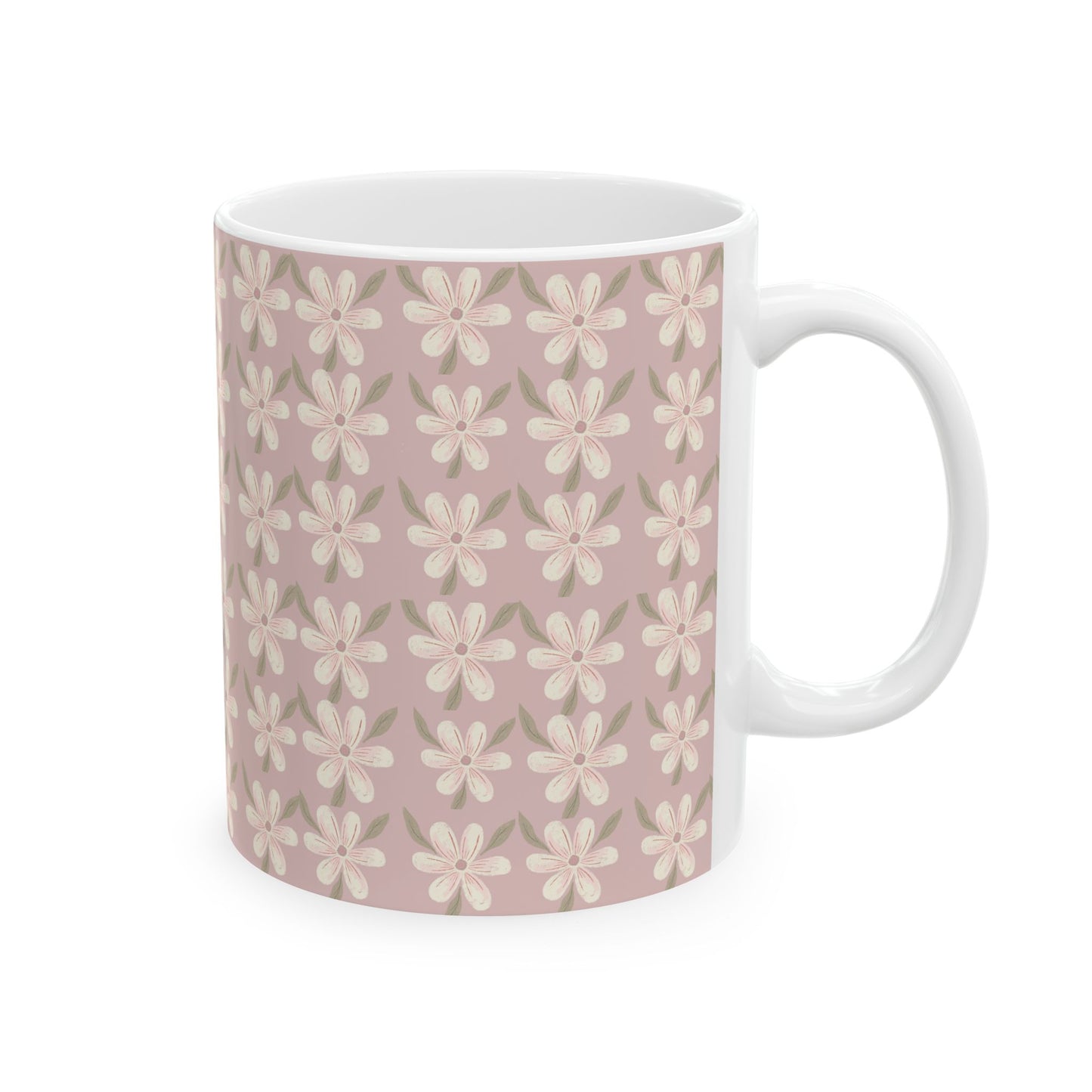 Ceramic Mug, (11oz, 15oz) Daisy