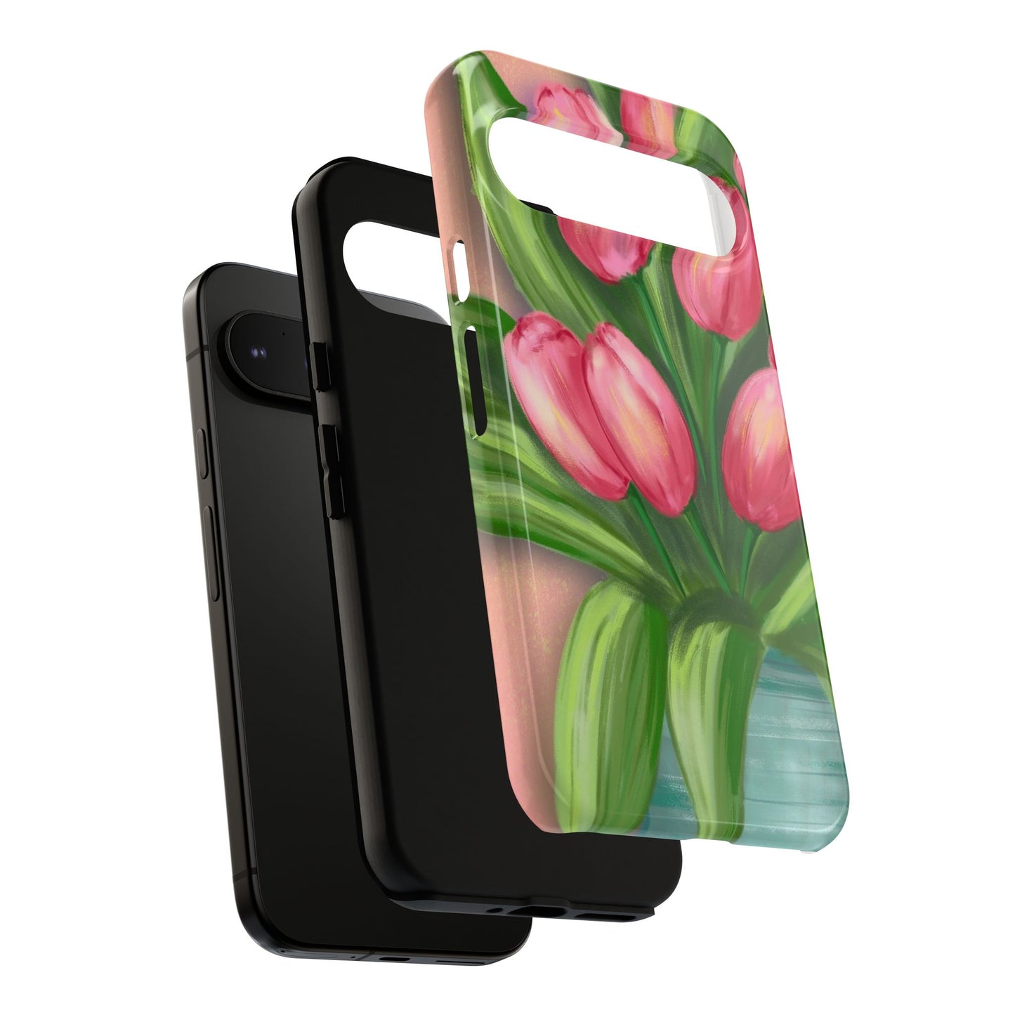 Floral Phone Case with Vibrant Tulips - Tough Cases for Garden Lovers, Spring Gifts, Nature Enthusiasts, Unique Gadget Accessories, [...]