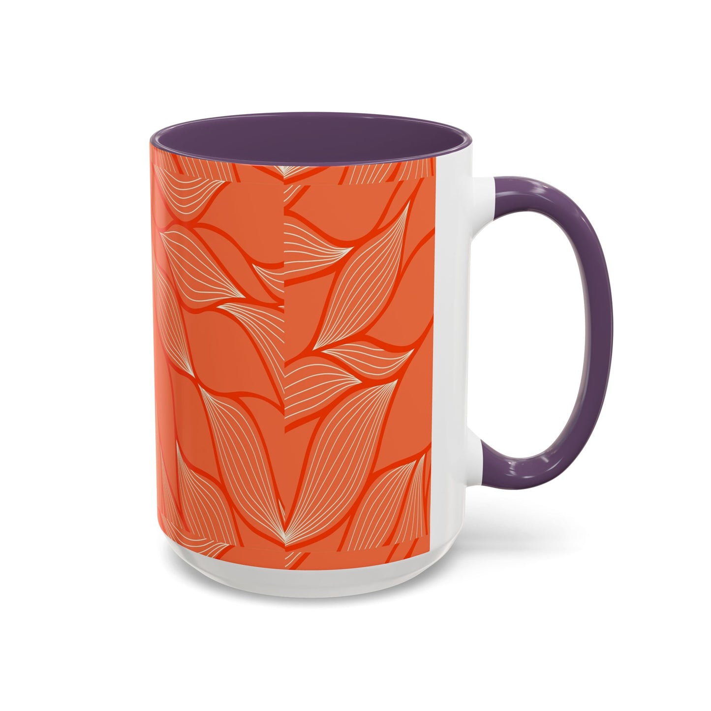 Stylish Accent Coffee Mug, Floral Pattern Drinkware, Unique Gift for Coffee Lovers, Home Decor, Kitchenware, Vibrant Design