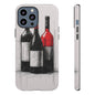 Wine Lover's Phone Case, Tough Phone Cover, Artistic Wine Design, Gift for Wine Enthusiasts, Customizable Case, Unique Wine Art