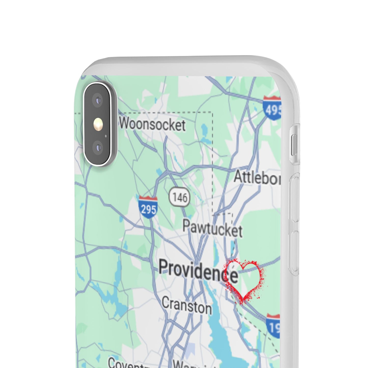 Providence Heart Map Phone Case - Custom Flexible Smartphone Protector, Gift for Her, Map Lover's Accessory, Personalized Case, Travel [...]