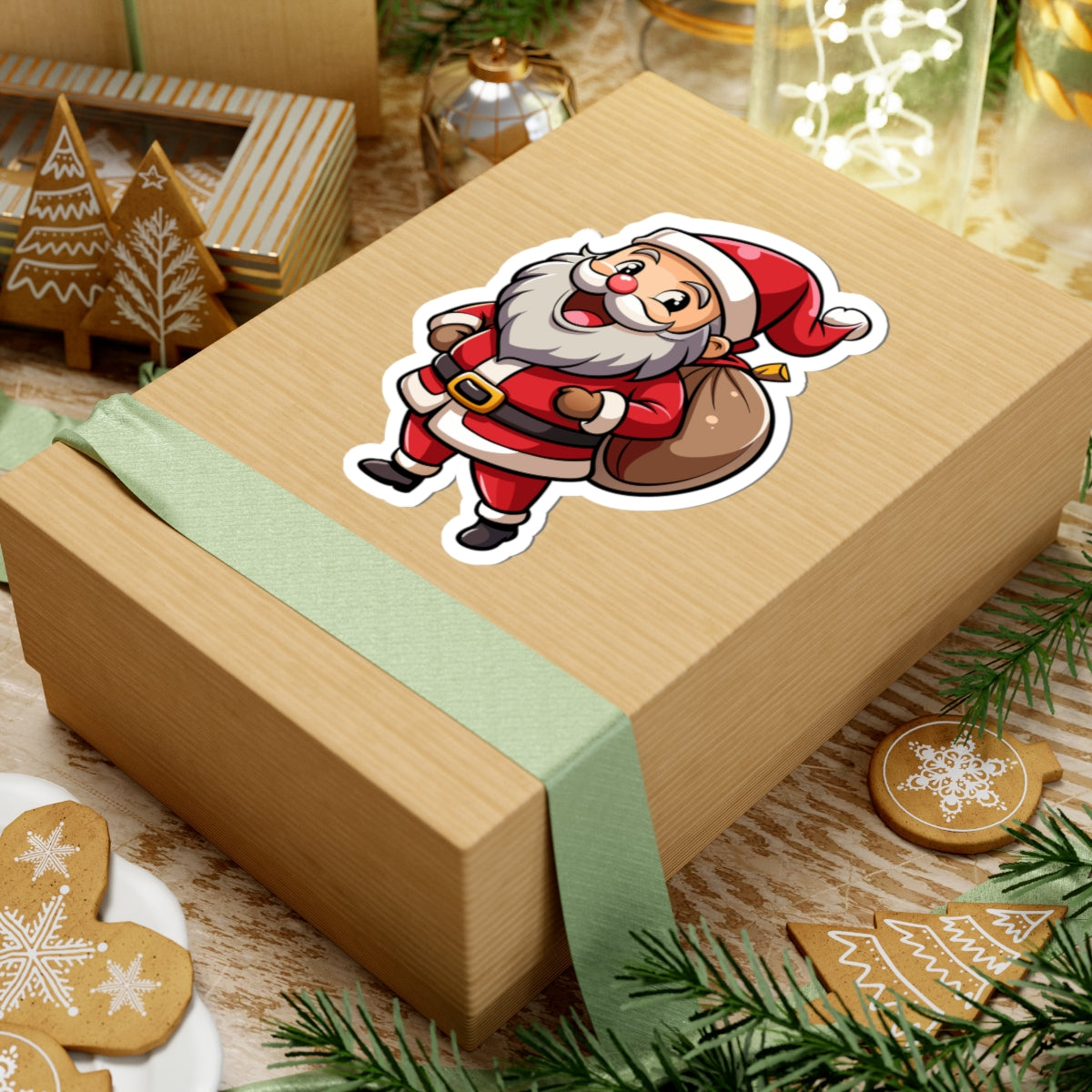 Santa Claus Kiss-Cut Stickers, Fun Holiday Decor, Christmas Gifts, Laptop [...]