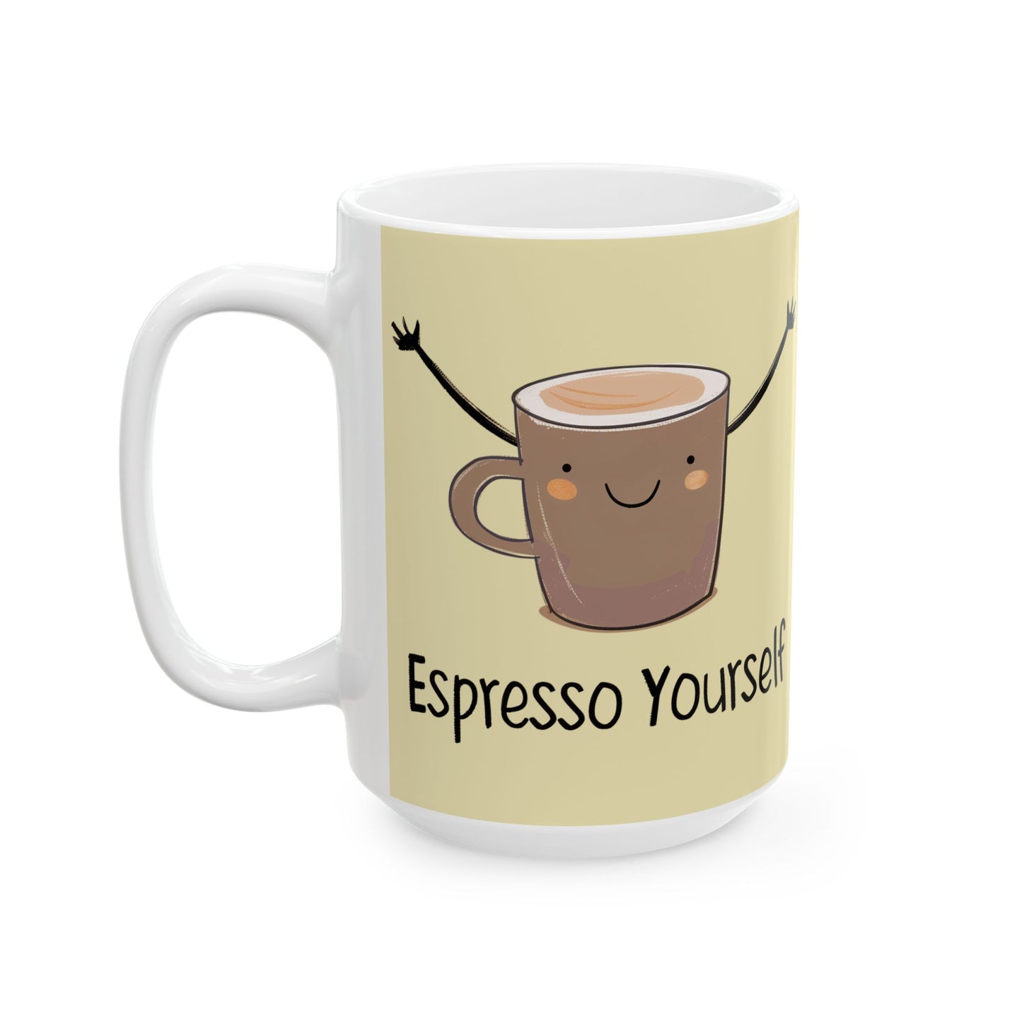 Fun Motivational Ceramic Mug, Inspirational Coffee Cup, Cute Gift for Coffee Lover