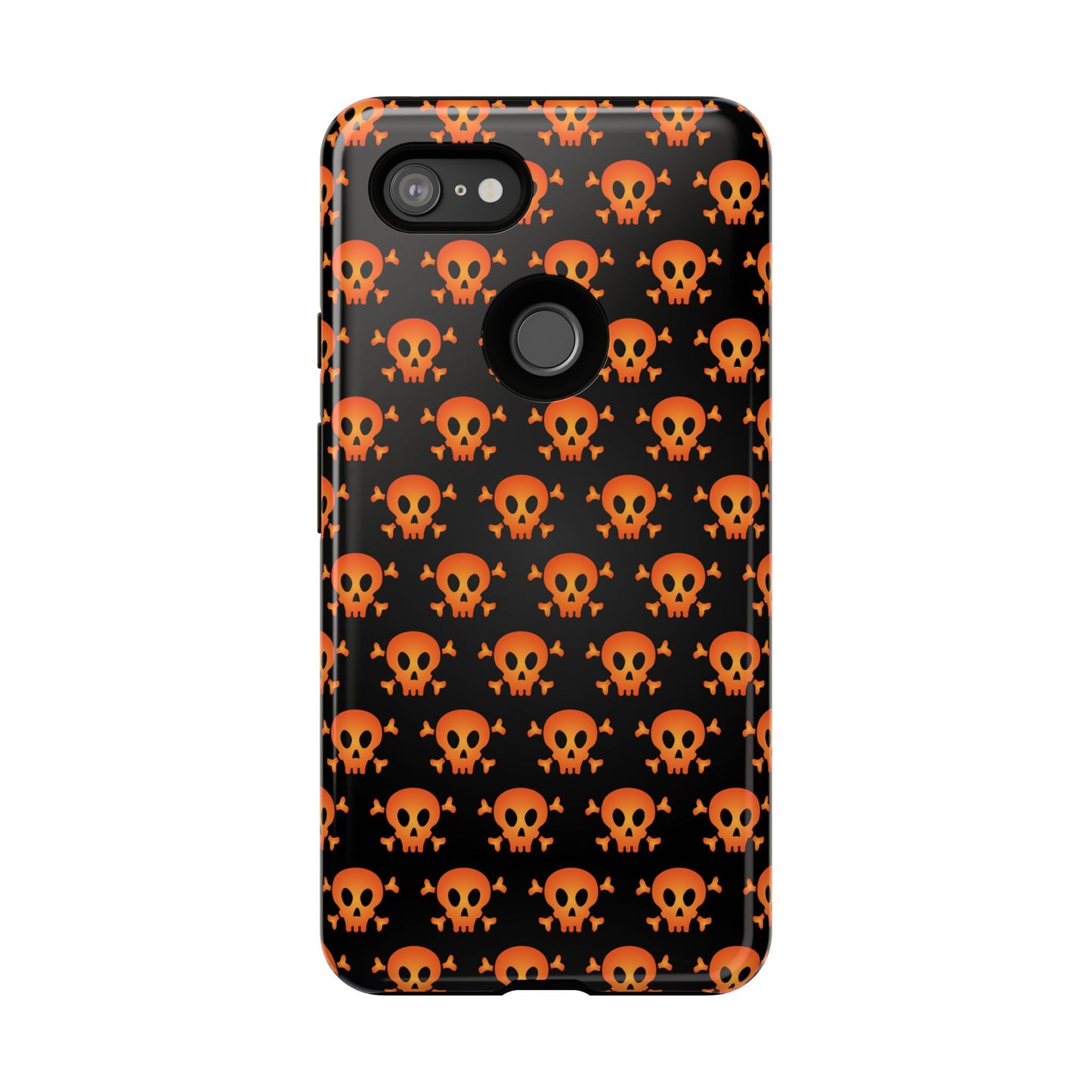 Halloween Skull Phone Case, Spooky Mobile Cover, Trick or Treat Accessory, Goth Gift, Skull Pattern Design